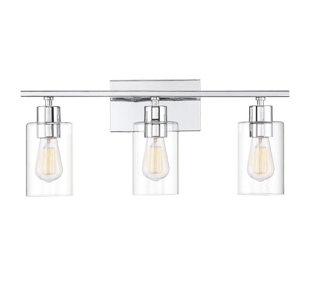 Lambert 3 Light 22" Wide Bathroom Vanity Light with Glass Shades 