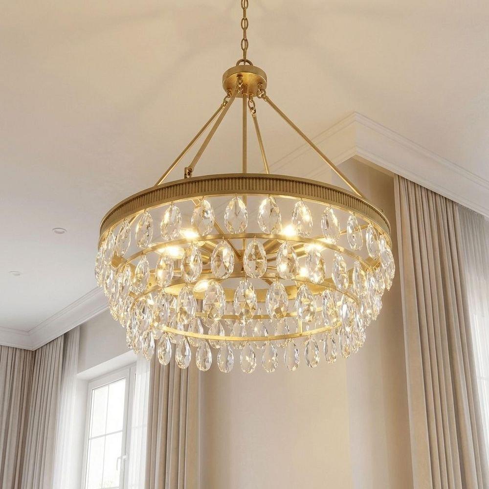 Windham 6 Light 28" Wide Crystal Chandelier 
