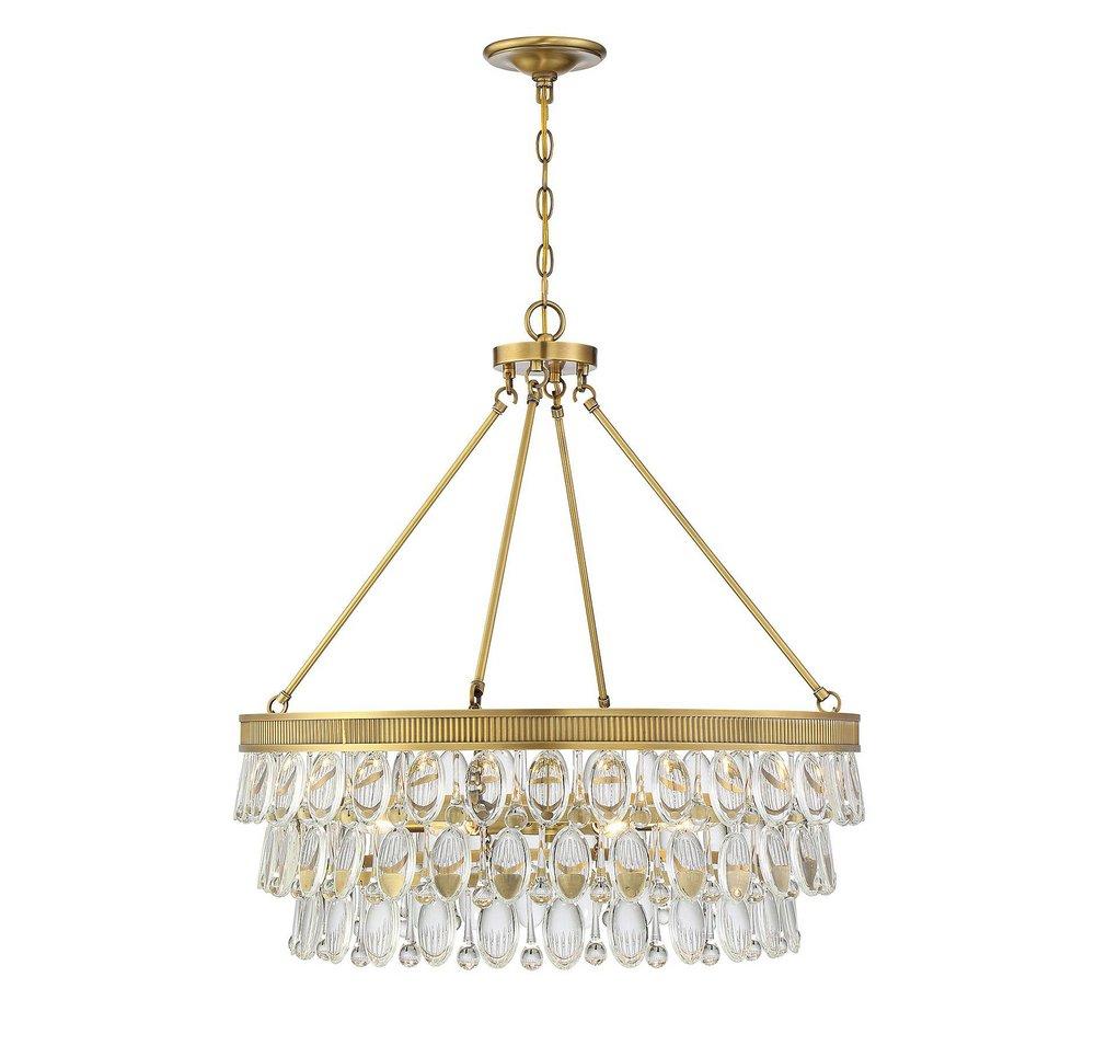 Windham 6 Light 28" Wide Crystal Chandelier 