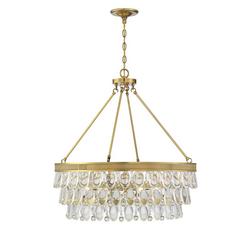 Windham 6 Light 28" Wide Crystal Chandelier