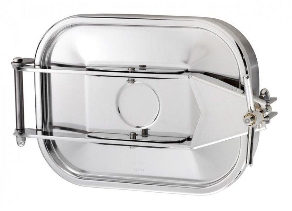 Rectangle Manway Door, 17-32/100 x 13-7/100 in. Electropolished (60 mm Frame Height) 