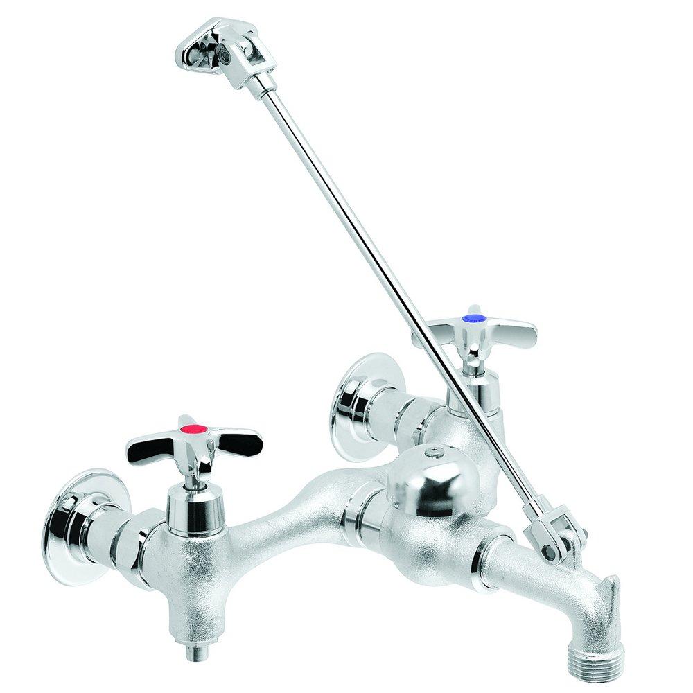 Speakman Rough Chrome Plated Two Cross Handle Wall Mount Service Faucet 