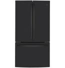 GE&reg; Black Slate 35-3/4 in. 15.93 cu. ft. Counter Depth and French Door Refrigerator 