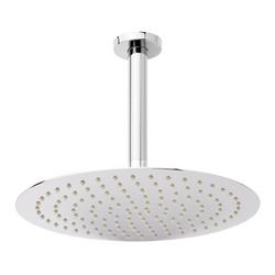 12 in. Single Function Ceiling Mount Showerhead Set in Polished Chrome - 4 in. Arm Included