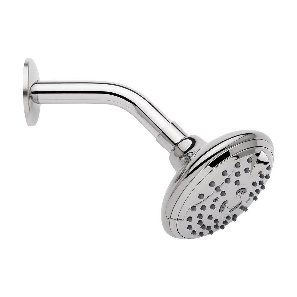 4 1/2 in. Multi Function Full Spray with Massage Showerhead Set in Polished Chrome - 6 in. Arm Included 