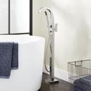 Floor Mounted Tub Filler Faucet in Chrome - Includes Hand Shower and Valve 