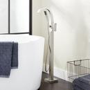Floor Mounted Tub Filler Faucet in Brushed Nickel - Includes Hand Shower and Valve 