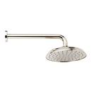 8 in. Single Function Rain Showerhead Set in Polished Nickel - 18 in. Arm Included