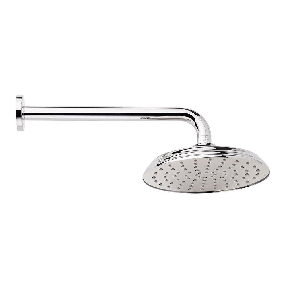 8 in. Single Function Rain Showerhead Set in Polished Chrome - 18 in. Arm Included 
