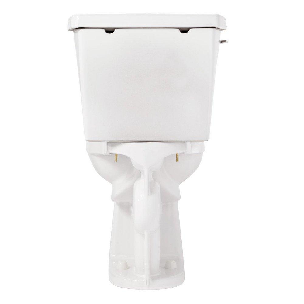 Signature Hardware White 1.28 gpf Round Floor Mount Two Piece Toilet 