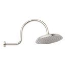 10 in. Single Function Rain Showerhead Set in Brushed Nickel - 17 in. Gooseneck Arm Included