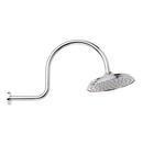 8 in. Single Function Rain Showerhead Set in Polished Chrome - 17 in. Gooseneck Arm Included