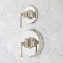 Two Handle Thermostatic and Volume Control Valve Trim in Polished Nickel