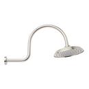 8 in. Single Function Rain Showerhead Set in Brushed Nickel - 17 in. Gooseneck Arm Included