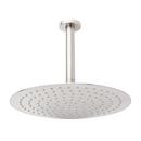 12 in. Single Function Ceiling Mounted Full Spray Showerhead Set in Brushed Nickel - 12 in. Arm Included