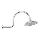8 in. Single Function Rain Showerhead Set in Polished Chrome - 17 in. Gooseneck Arm Included