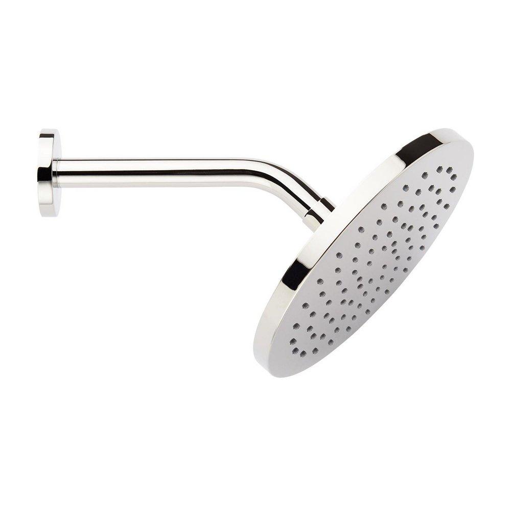 4 in. Single Function Full Spray Showerhead Set in Polished Chrome - 8 in. Arm Included 