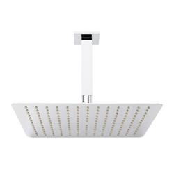 12 in. Single Function Ceiling Mount Rain Showerhead Set in Polished Chrome - 12 in. Arm Included