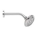 4 1/2 in. Multi Function Full Spray with Massage Showerhead Set in Polished Chrome - 8 in. Arm Included