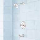 Single Handle Multi Function Bathtub & Shower Faucet Set in Brushed Nickel - 1/2 in. Valve Included