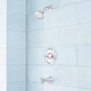 Single Handle Single Function Bathtub & Shower Faucet Set in Brushed Nickel - 1/2 in. Valve Included