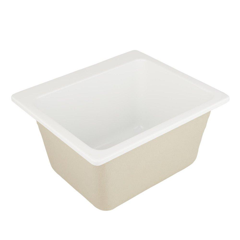 25 x 22 in. Drop-In Laundry Sink in White (Sink Clips Included) 