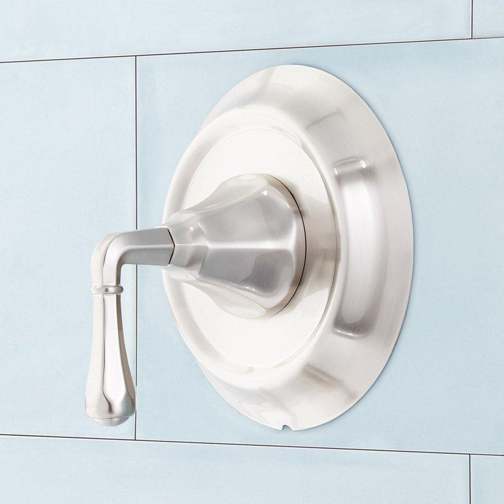 Single Handle Pressure Balance Valve Trim Set in Brushed Nickel - 1/2 in. Valve Included 