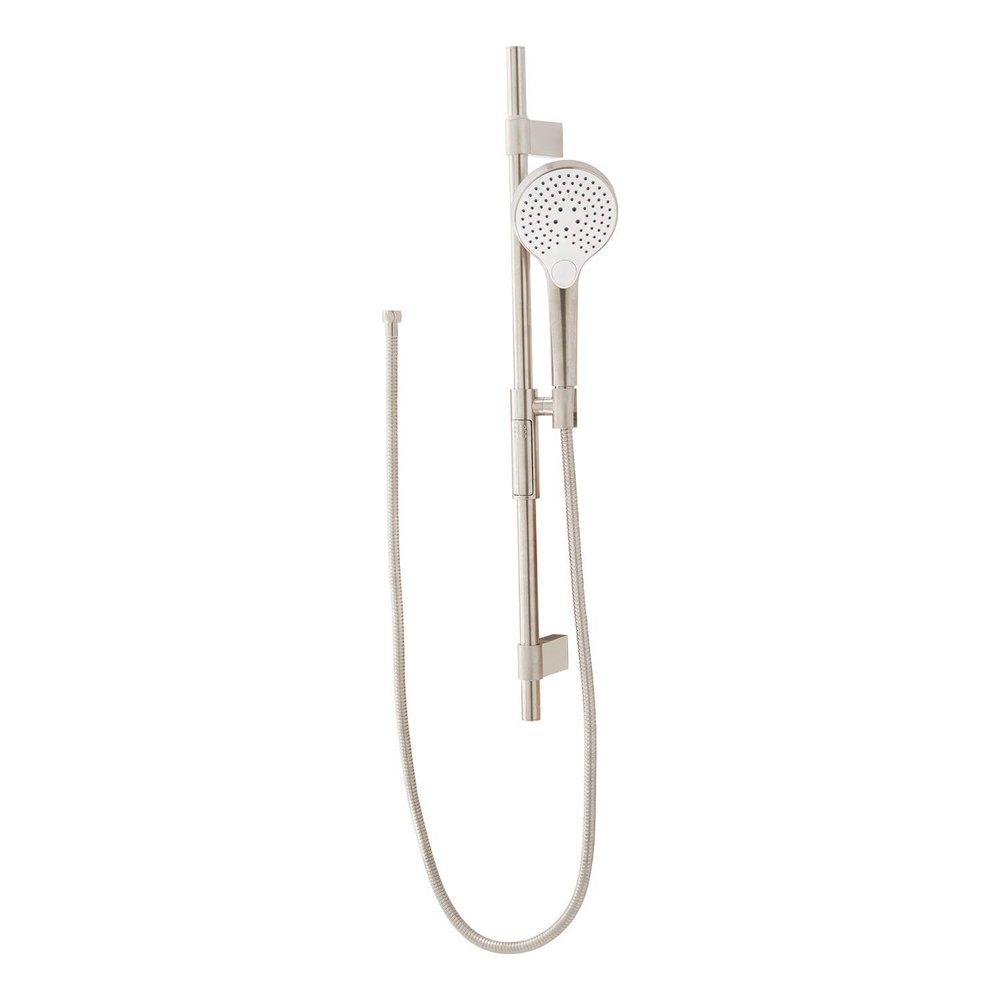 30 in. Shower Rail Set in Brushed Nickel - Hand Shower and Hose Included 