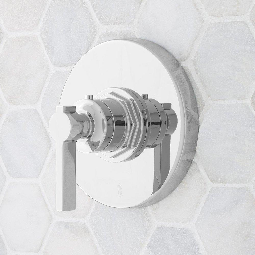 Single Handle Thermostatic Valve Trim Set in Polished Chrome - 1/2 in. Valve Included 