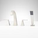 Two Handle Roman Tub Faucet Set in Brushed Nickel - Valve and Hand Shower Included 
