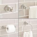 4 Piece Bathroom Accessory Set with Towel Bar, Towel Ring, Toilet Tissue Holder and Robe Hook in Brushed Nickel