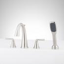 Two Handle Roman Tub Faucet with Hand Shower in Brushed Nickel - Includes Valve 