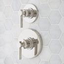 Two Handle Thermostatic and Volume Control Valve Trim Set in Polished Nickel - 1/2 in. Valves Included