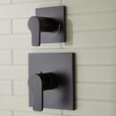 Two Handle Thermostatic and Volume Control Valve Trim Set in Matte Black - 3/4 in. Valves Included