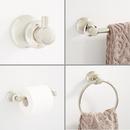 4 Piece Bathroom Accessory Set with Towel Bar, Towel Ring, Toilet Tissue Holder and Robe Hook in Polished Nickel