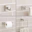 4 Piece Bathroom Accessory Set with Towel Bar, Towel Ring, Toilet Tissue Holder and Robe Hook in Brushed Nickel 