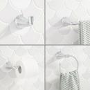 4 Piece Bathroom Accessory Set with Towel Bar, Towel Ring, Toilet Tissue Holder and Robe Hook in Polished Chrome 