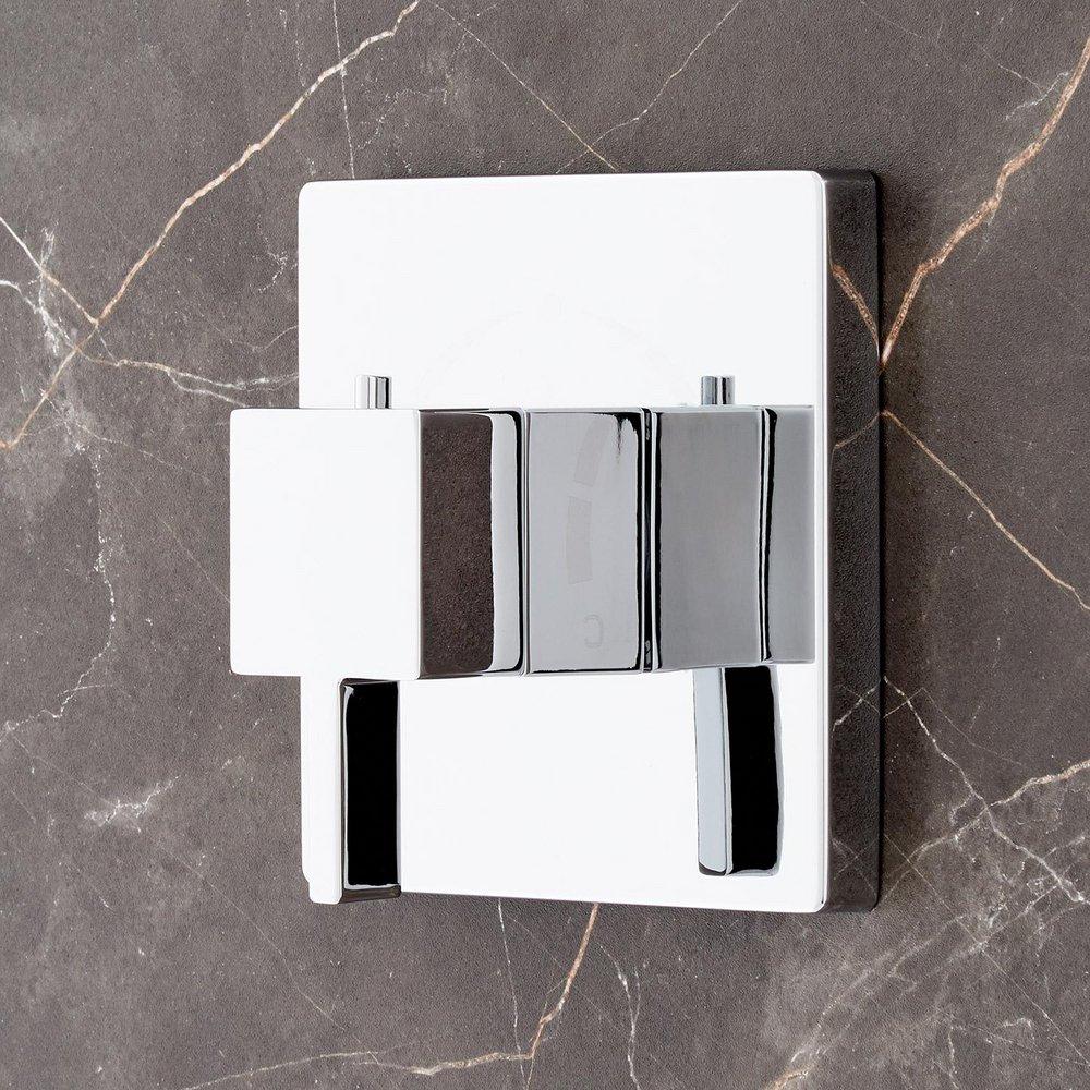 Single Handle Thermostatic Valve Trim Set in Polished Chrome - 3/4 in. Valve Included 