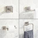 4 Piece Bathroom Accessory Set with Towel Bar, Towel Ring, Toilet Tissue Holder and Robe Hook in Brushed Nickel 