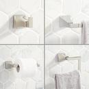 4 Piece Bathroom Accessory Set with Towel Bar, Towel Ring, Toilet Tissue Holder and Robe Hook in Polished Nickel