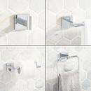 4 Piece Bathroom Accessory Set with Towel Bar, Towel Ring, Toilet Tissue Holder and Robe Hook in Polished Chrome