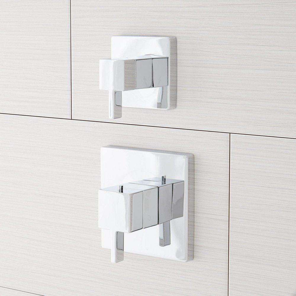 Two Handle Thermostatic and Volume Control Valve Trim Set in Polished Chrome - 1/2 in. Valves Included 