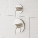 Two Handle Thermostatic and Volume Control Valve Trim in Brushed Nickel