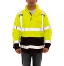 Size M 70D and 75D Ripstop Polyester Reusable Jacket in Black, Fluorescent Yellow and Green