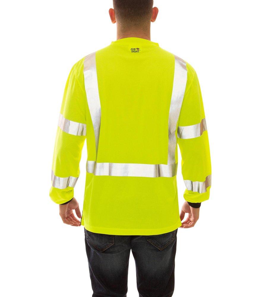 Tingley Black Plastic Long Sleeve T-Shirt in Black, Fluorescent Yellow-Green and Silver 