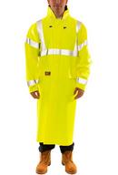 Size 2XL Nomex® Rain Coat in Fluorescent Yellow-Green and Silver