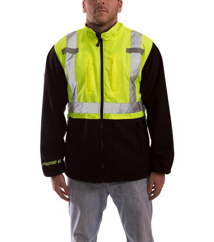 Tingley Black Fleece and Plastic Jacket in Black, Fluorescent Yellow-Green 