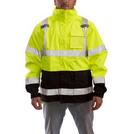 Tingley Black 300D and Polyester Reusable Jacket with Reflective Tape in Black, Fluorescent Yellow and Green 