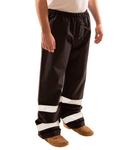 Size S Plastic Pants in Black and Silver