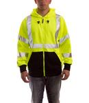 Tingley Black Plastic Hooded Sweatshirt in Black, Fluorescent Yellow-Green and Silver 